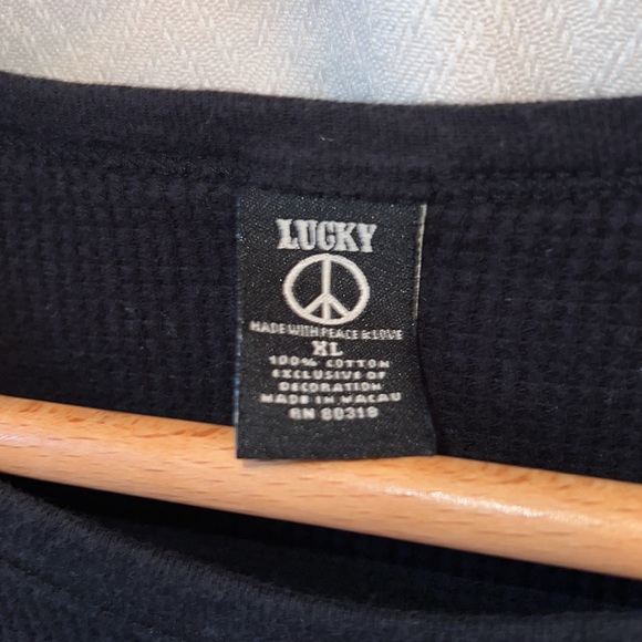 Lucky Brand Black Long Sleeve Thermal ❤️☯️ Shirt. Size XL. - Picture 7 of 7